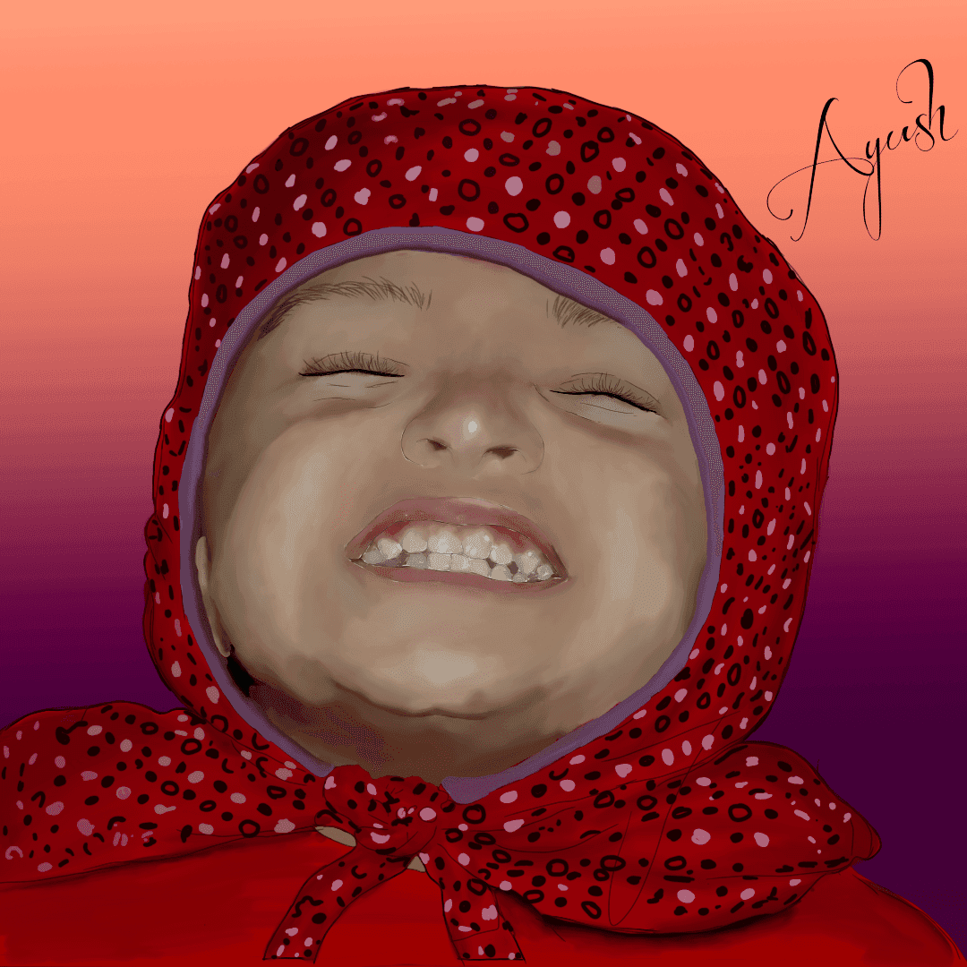 Digital painting study — portrait of a child