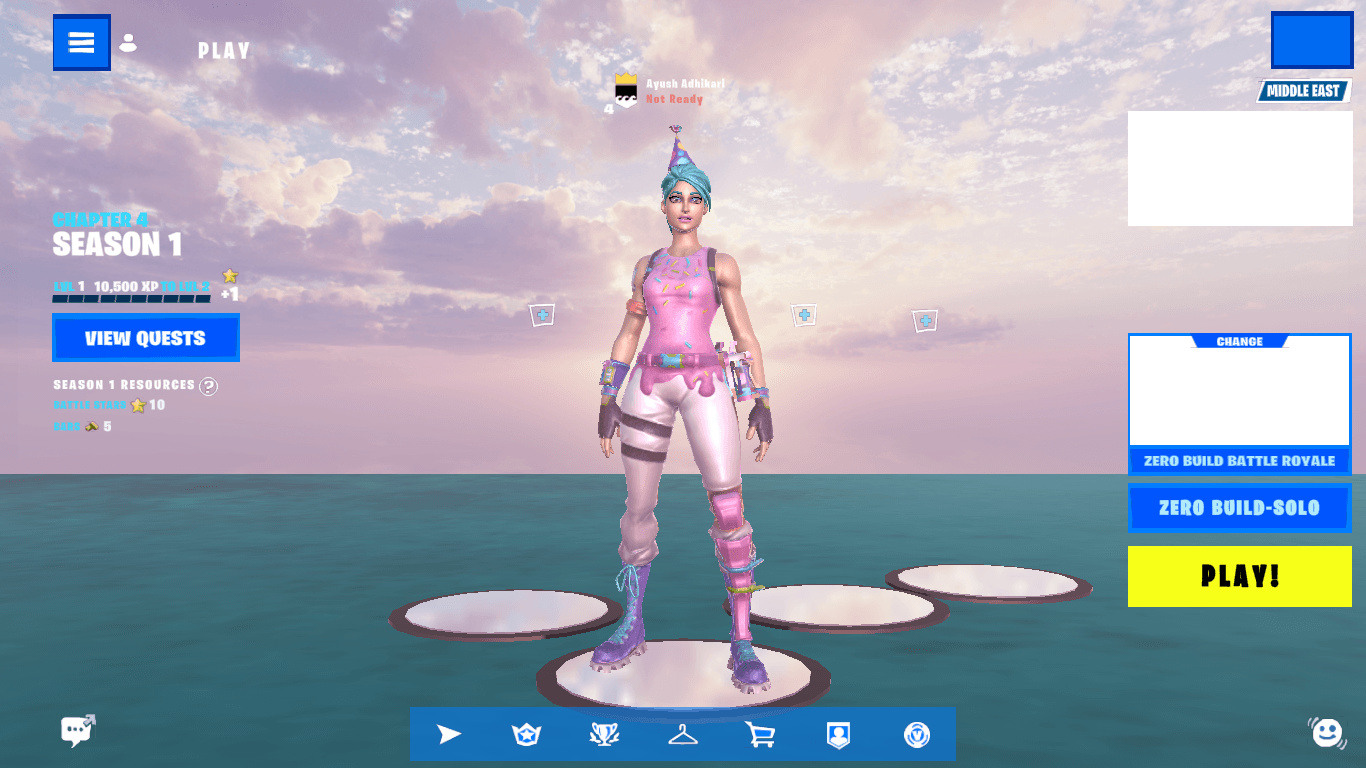Fortnite Lobby Clone screenshot